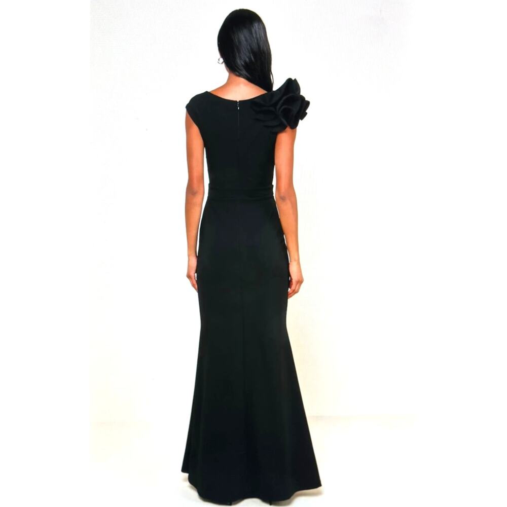 LuLu's Lucette Black Sleeveless Ruffled Mermaid Gown XS - Picture 7 of 15